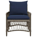 vidaXL Kerti Szék Szürke 60 x 70 x 78cm polirattan