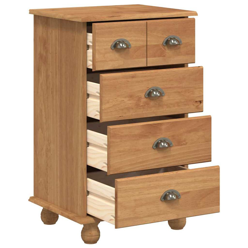 vidaXL Fiókos Szekrény fiókkal Barna 45.8 x 40 x 79 cm Tömör fenyőfa
