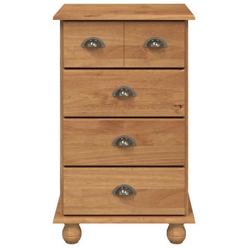 vidaXL Fiókos Szekrény fiókkal Barna 45.8 x 40 x 79 cm Tömör fenyőfa
