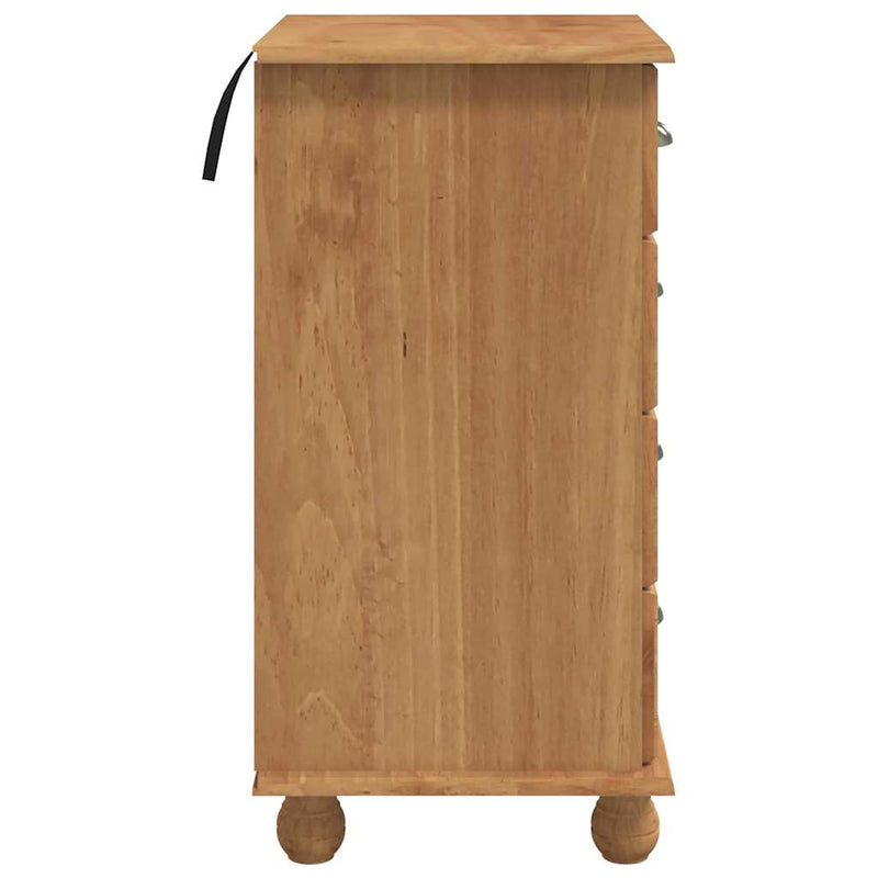 vidaXL Fiókos Szekrény fiókkal Barna 45.8 x 40 x 79 cm Tömör fenyőfa