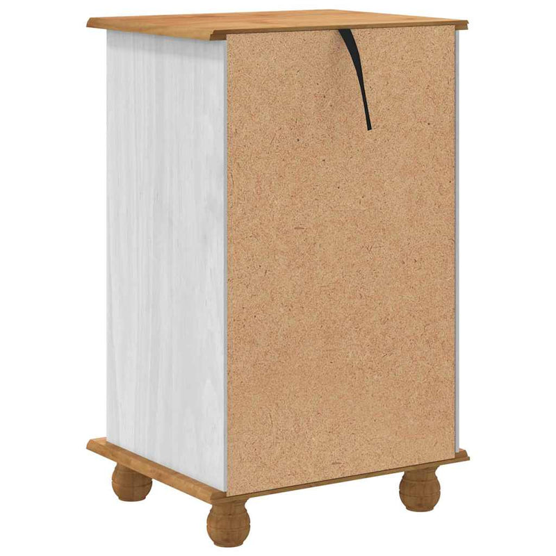 vidaXL Fiókos Szekrény fiókkal Fehér 45.8 x 40 x 79 cm Tömör fenyőfa