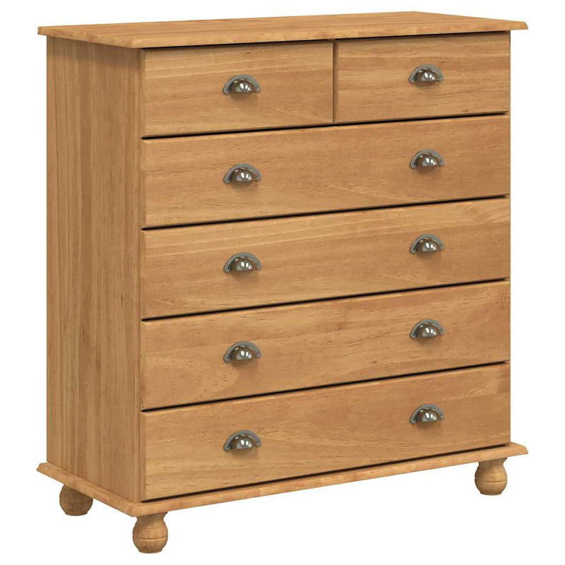 vidaXL Fiókos Szekrény fiókkal Barna 91 x 40 x 95.5 cm Tömör fenyőfa