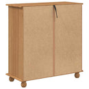 vidaXL Fiókos Szekrény ASKIM Barna 91 x 40 x 95,5 cm Tömör fenyőfa
