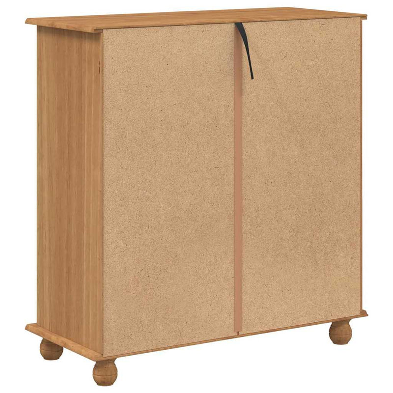 vidaXL Fiókos Szekrény fiókkal Barna 91 x 40 x 95.5 cm Tömör fenyőfa