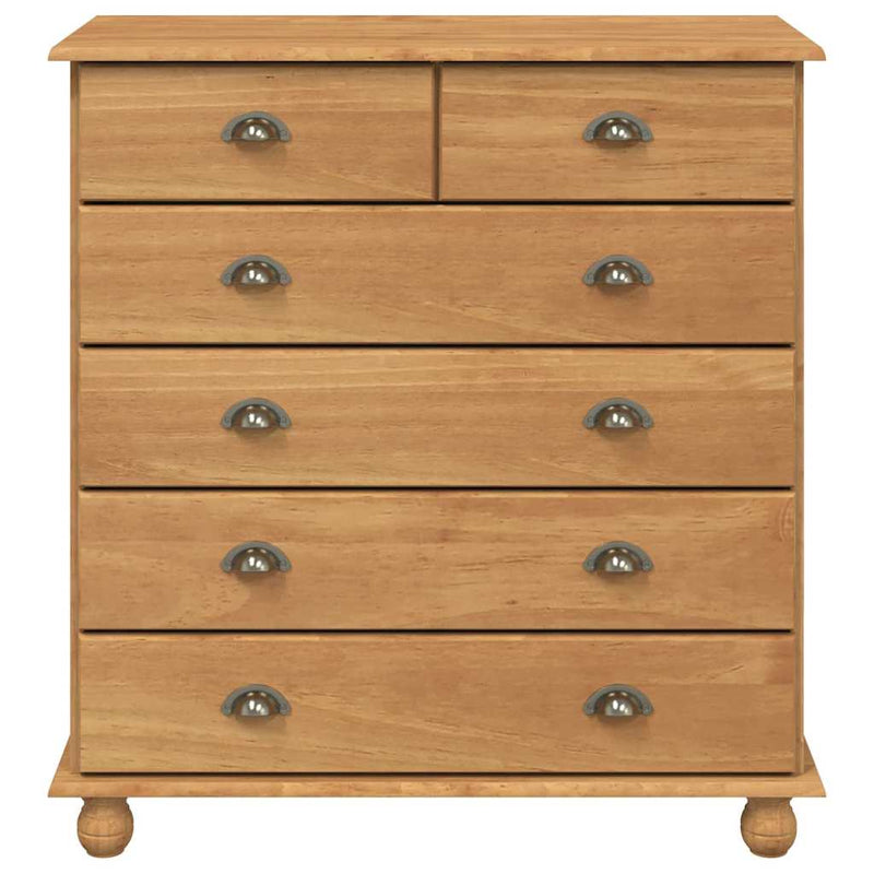 vidaXL Fiókos Szekrény fiókkal Barna 91 x 40 x 95.5 cm Tömör fenyőfa