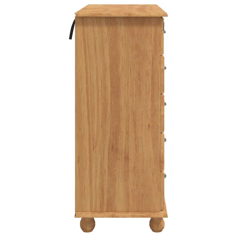 vidaXL Fiókos Szekrény fiókkal Barna 91 x 40 x 95.5 cm Tömör fenyőfa