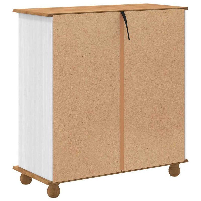 vidaXL Fiókos Szekrény fiókkal Fehér 91 x 40 x 95.5 cm Tömör fenyőfa