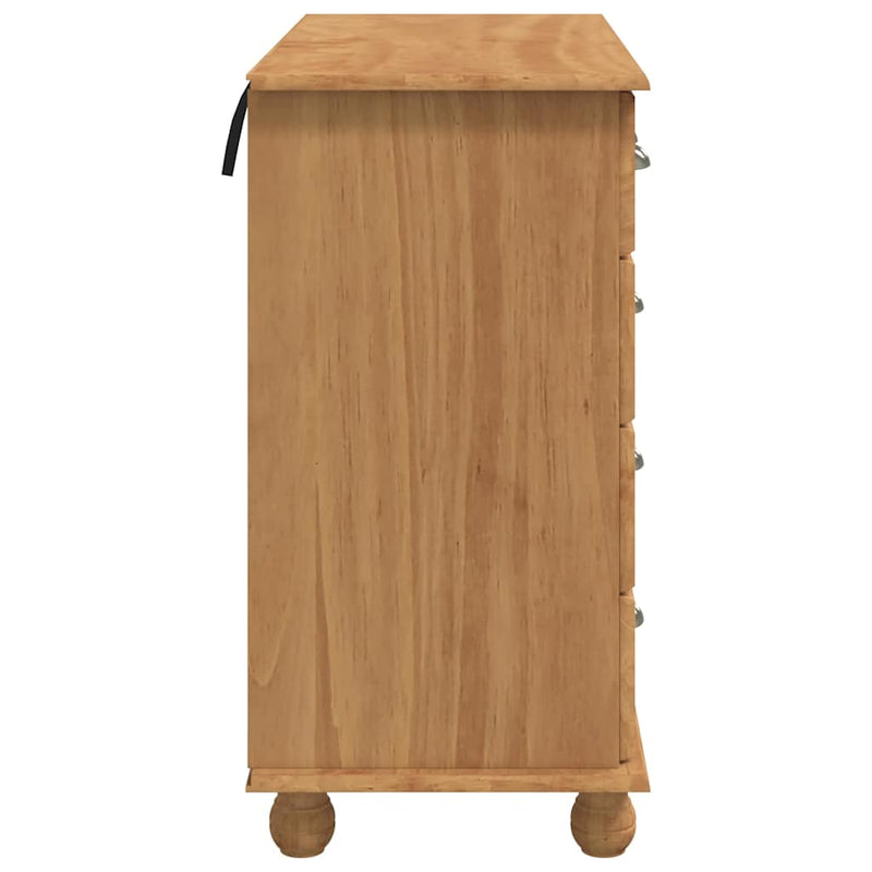 vidaXL Fiókos Szekrény fiókkal Barna 91 x 40 x 79 cm Tömör fenyőfa
