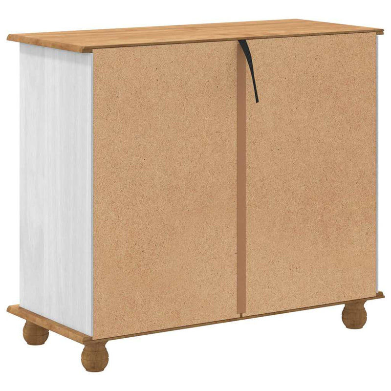 vidaXL Fiókos Szekrény fiókkal Fehér 91 x 40 x 79 cm Tömör fenyőfa