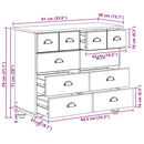 vidaXL Fiókos Szekrény ASKIM Fehér 91 x 40 x 79 cm Tömör fenyőfa