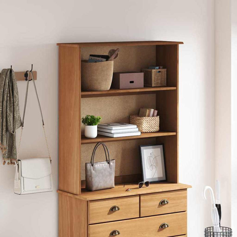vidaXL Kagy Barna 91 x 30 x 104 cm Tömör fenyőfa