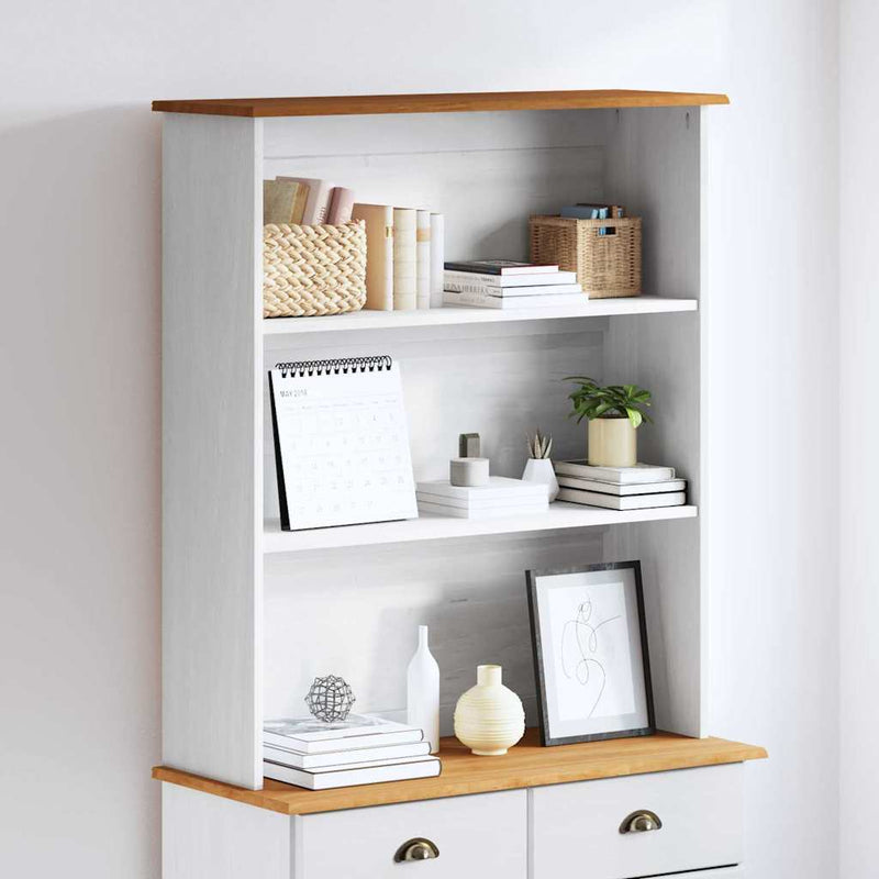vidaXL Kagy Fehér 91 x 30 x 104 cm Tömör fenyőfa