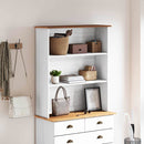 vidaXL Kagy ASKIM Fehér 91 x 30 x 104 cm Tömör fenyőfa