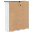 vidaXL Kagy ASKIM Fehér 91 x 30 x 104 cm Tömör fenyőfa