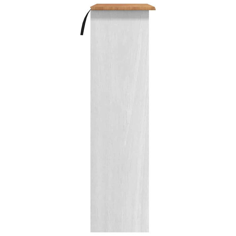 vidaXL Kagy Fehér 91 x 30 x 104 cm Tömör fenyőfa