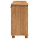 vidaXL Fiókos Szekrény ASKIM Barna 79 x 40 x 133,5 cm Tömör fenyőfa