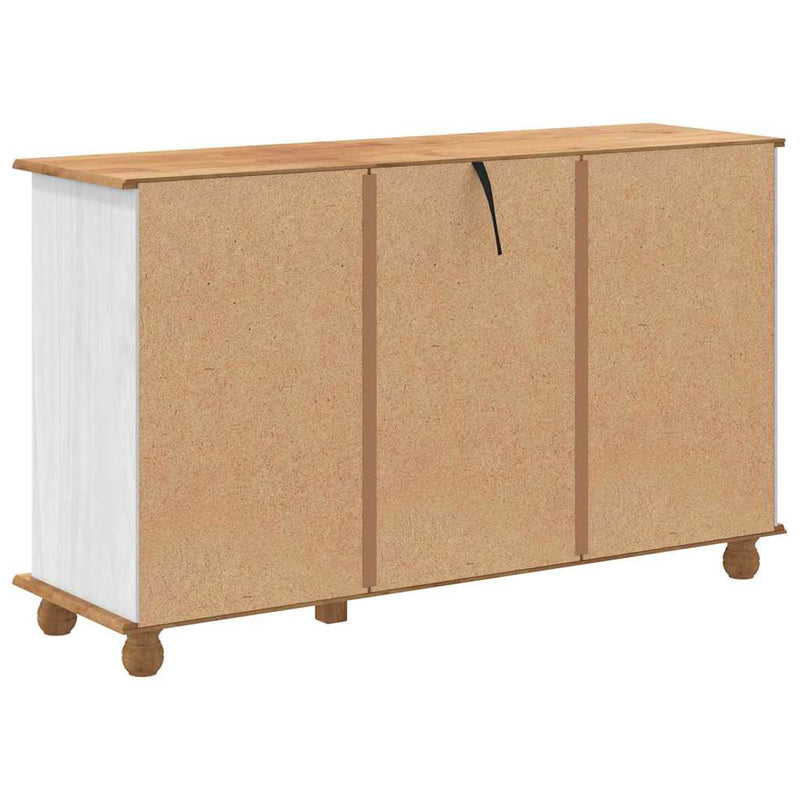 vidaXL Fiókos Szekrény fiókkal Fehér 79 x 40 x 133.5 cm Tömör fenyőfa