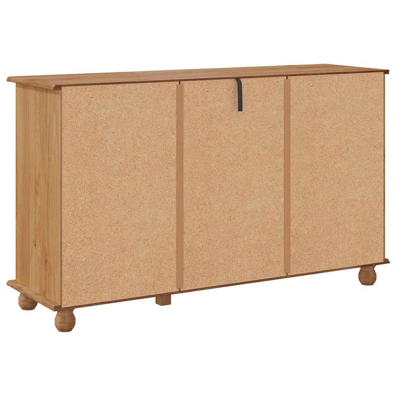 vidaXL Széf fiókkal Barna 133.5 x 40 x 79 cm Tömör fenyőfa