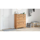 vidaXL Cipőszekrény fiókkal ASKIM Barna 85 x 35 x 108 cm Tömör fenyőfa