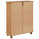 vidaXL Cipőszekrény fiókkal ASKIM Barna 85 x 35 x 108 cm Tömör fenyőfa