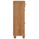 vidaXL Cipőszekrény fiókkal ASKIM Barna 85 x 35 x 108 cm Tömör fenyőfa