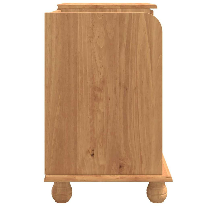 vidaXL Bejárati tárolópad ASKIM Barna 100 x 39 x 62 cm Tömör fenyőfa