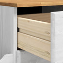 vidaXL Bejárati tárolópad ASKIM Fehér 100 x 39 x 62 cm Tömör fenyőfa