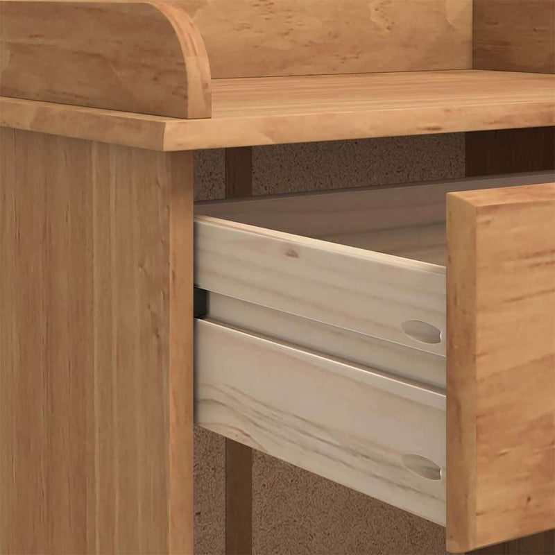 vidaXL Bor szekrény ASKIM Barna 57 x 37 x 114 cm Tömör fenyőfa