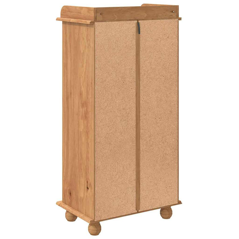 vidaXL Bor szekrény Barna 57 x 37 x 114 cm Tömör fenyőfa