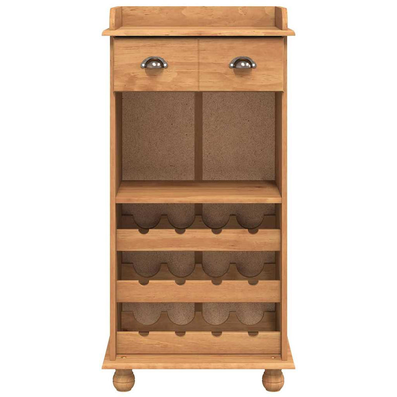vidaXL Bor szekrény Barna 57 x 37 x 114 cm Tömör fenyőfa