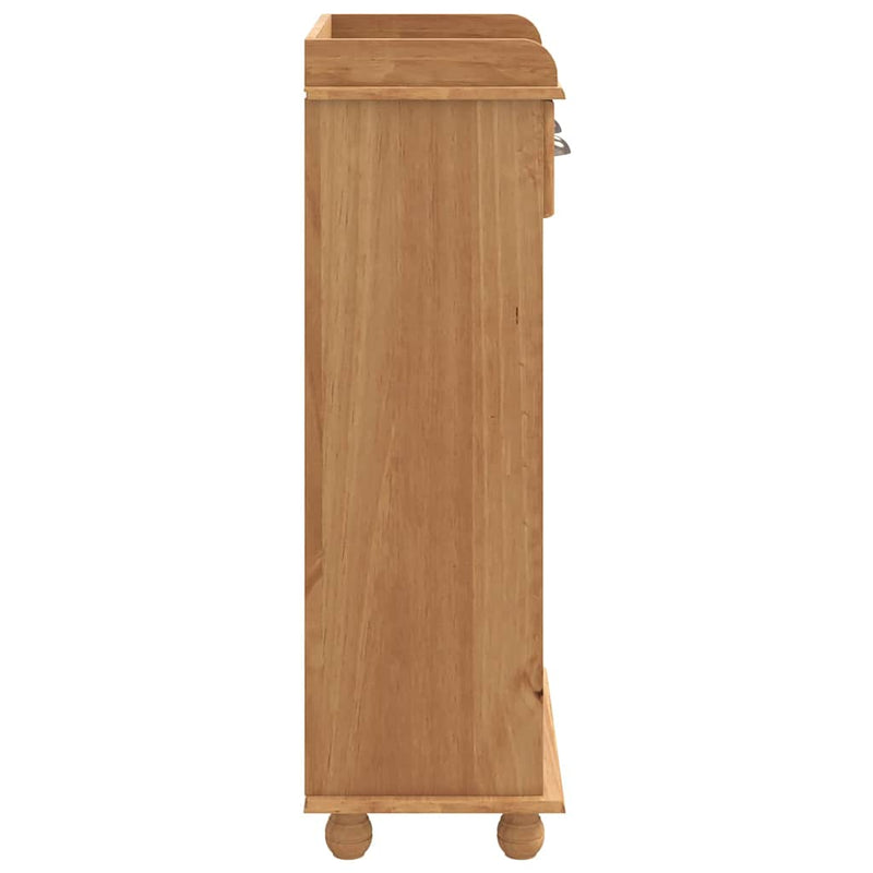 vidaXL Bor szekrény Barna 57 x 37 x 114 cm Tömör fenyőfa