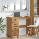 vidaXL Íróasztal fiókkal ASKIM Barna 95 x 40 x 75 cm Tömör fenyőfa