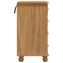 vidaXL Asztal fiókkal ASKIM Barna 95 x 40 x 75 cm Tömör fenyőfa