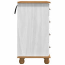 vidaXL Íróasztal fiókkal ASKIM Fehér 95 x 40 x 75 cm Tömör fenyőfa