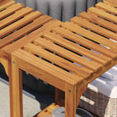 vidaXL Négyzetes Kültéri Pezsgőfürdő Kialakítás Barna 230 x 230 cm