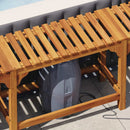 vidaXL Négyzetes Kültéri Pezsgőfürdő Kialakítás Barna 230 x 230 cm