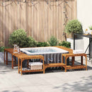 vidaXL Jakuzzi Környezet Barna 230 x 230 cm Tömör Akácfa