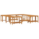 vidaXL Négyzetes Kültéri Pezsgőfürdő Kialakítás Barna 230 x 230 cm