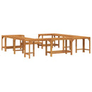 vidaXL Négyzetes Kültéri Pezsgőfürdő Kialakítás Barna 230 x 230 cm