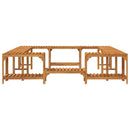 vidaXL Négyzetes Kültéri Pezsgőfürdő Kialakítás Barna 230 x 230 cm