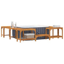 vidaXL Négyzetes Kültéri Pezsgőfürdő Kialakítás Barna 230 x 230 cm