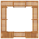 vidaXL Négyzetes Kültéri Pezsgőfürdő Kialakítás Barna 230 x 230 cm