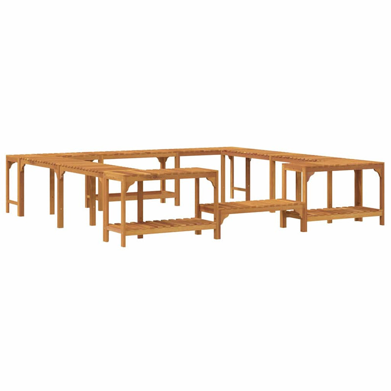 vidaXL Négyzetes Kültéri Pezsgőfürdő Kialakítás Barna 250 x 250 cm
