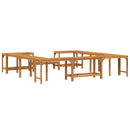 vidaXL Négyzetes Kültéri Pezsgőfürdő Kialakítás Barna 250 x 250 cm