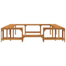 vidaXL Négyzetes Kültéri Pezsgőfürdő Kialakítás Barna 250 x 250 cm