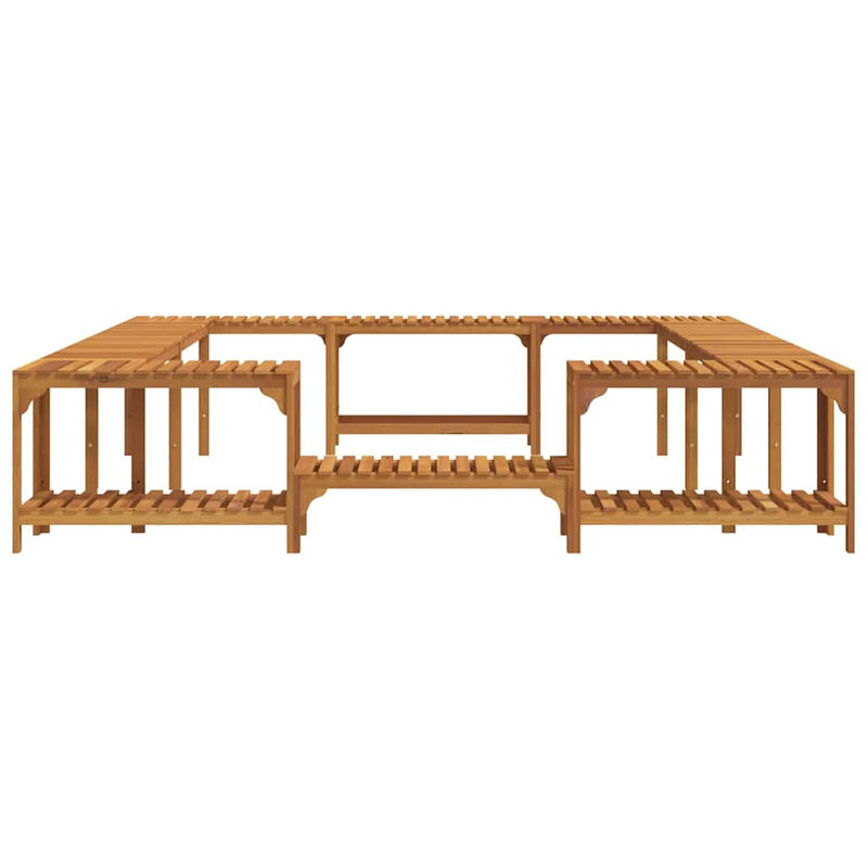 vidaXL Négyzetes Kültéri Pezsgőfürdő Kialakítás Barna 250 x 250 cm