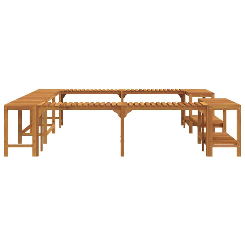 vidaXL Négyzetes Kültéri Pezsgőfürdő Kialakítás Barna 250 x 250 cm