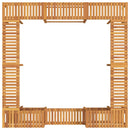 vidaXL Jakuzzi Környezet Barna 255 x 255 x 55,5 cm Tömör Akácfa