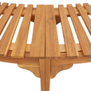 vidaXL Kerek Meleg Vizes Kád Kerítés Barna Ø255 cm tömör akácfa