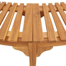 vidaXL Jakuzzi Környezet Barna Ø255 x 55,5 cm Tömör Akácfa